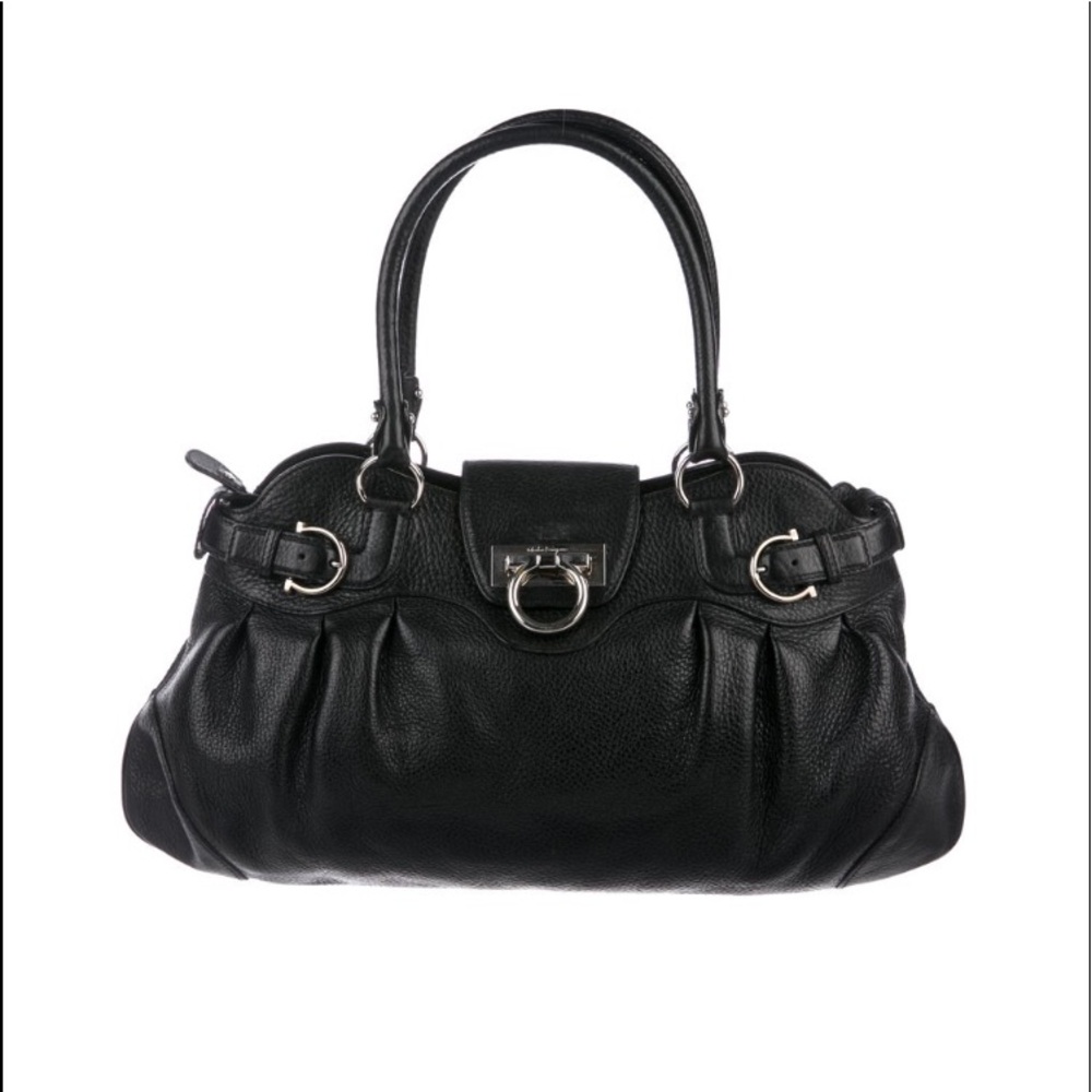 Calfskin safari Ferragamo shoulder bag